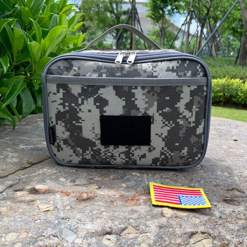 FlowFly Kids Lunch box Insulated Soft Bag Mini Cooler Back to School Thermal Meal Tote Kit for Girls, Boys, Free USA Flag Patch Included - Image 4